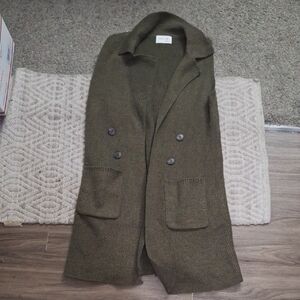 Olive Green Knit Cardigan